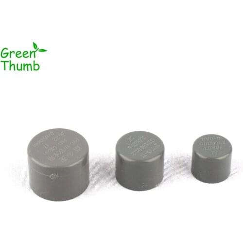 15pcs Dia 20mm PVC Pipe Cap Garden Micro Drip Irrigation PVC Pipe Connectors Watering System Fittings
