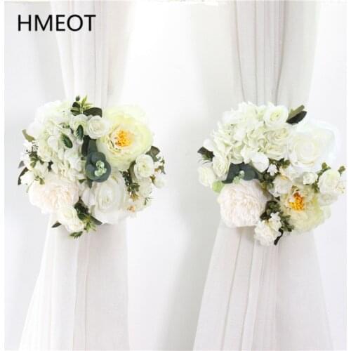 30cm Curtain Flower Artificial Flower Christmas Garland Rose Peony Flower Row Wedding Arch Backdrop Wall Home Decor Customizable