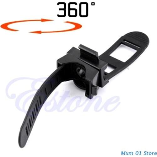 360 Degree Cycling Bicycle Bike Mount Holder Black for LED Flashlight Torch Clip