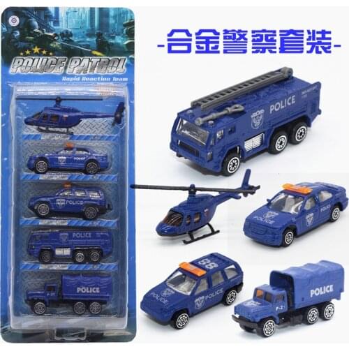 5 pieces/sets, alloy suit the police car model, model toys, model of the vehicle. Childrens toy cars