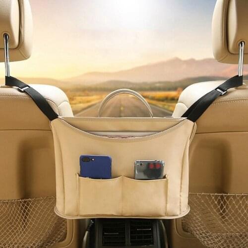 Car Net Pocket Handbag Holder,Car Purse Holder Between Seats,Barrier of Back for Seat Pet Kids