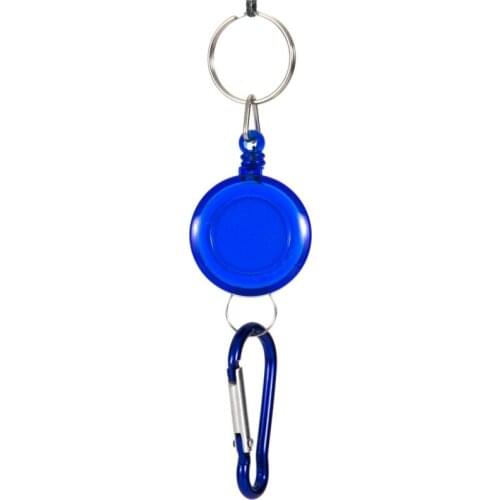 Retractor Keychain Portable Fly Fishing Retractable Reel Badge Holder Fly Fishing Carabiner Clip Tools Bike Accessories