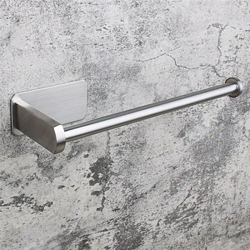 Paper Towel Rack Straight Brushed Stainless Steel Paper Towel Rack Kitchen Bathroom Towel Rack Bathroom Storage Rack