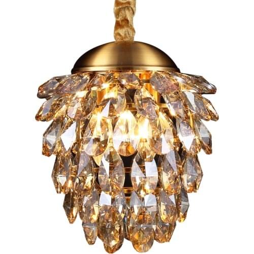 Postmodern cloakroom decoration LED pendant lights iron crystal living room hanging lamp aisle lights corridor lighting fixtures