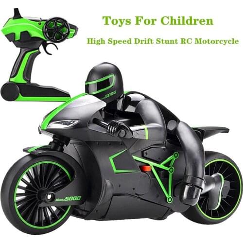 Kids toys RC Car 20km/h High Speed Drift Stunt Motorcycle With light Electric Motorcycle Remote Control Car Toys For Children