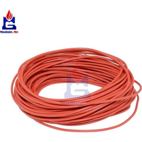 UL-1007 10M 24AWG Hook-Up Wire 80C/300V Cord Red Electrical Line
