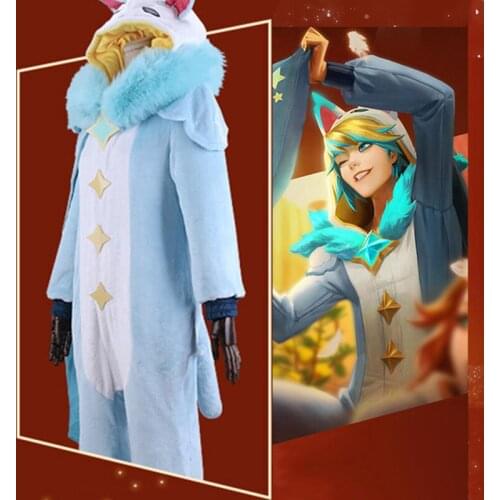 Game LOL Cosplay Costume Ezreal The Prodigal Explorer Cosplay Pajamas Halloween Carnival Party Cosplay Costumes
