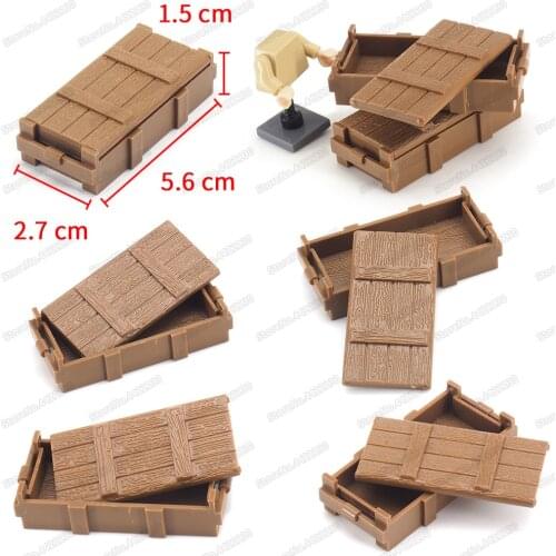 Assemble Military Weapons Boxes Building Block Equipment Moc WW2 Figures Battlefield Soldier Box Model Child Gifts Creator Toys