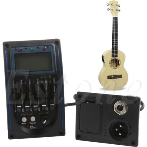 LC 5 Band Bass Electric Guitar Pickup Tuner Acoustic Preamplifier EQ Equalizer
