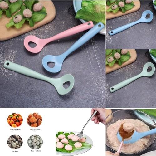 Creative Meatball Maker Spoon Non-Stick Cooking Tools Meat Baller Elliptical Leakage Hole Meat Ball Mold Meat Tool