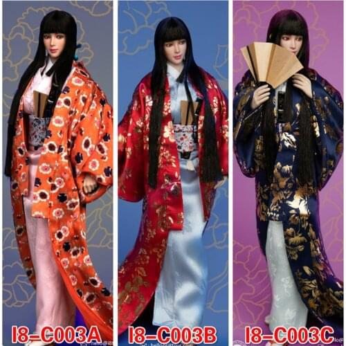 I8TOYS i8-C003 1/6 Scale Female Head Sculpt moveable eyeball Nohime clothing set three types Set Model Toys Without Body