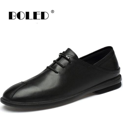 Plus Size Genuine Leather Shoes Outdoor Non-Slip Men Loafers Moccasins Non-Slip Soft Quality Men Flats Walking Men Shoes