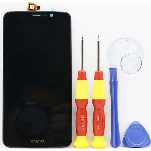 AiBaoQi Brand New original For ZOPO ZP370 Touch Screen LCD Display Digitizer Assembly With Frame Replacement Parts FPC.0550-0640