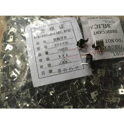 Genuine 3*6*5 with bracket touch switch horizontal 2 side press vertical button / micro switch 3x6