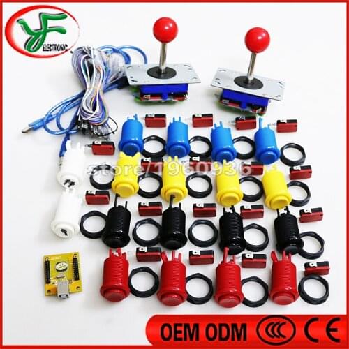 PC/ PS3 2 in 1 USB to JAMMA Mame Arcade joystick Controller 8 way joystck 28mm American style push buttons for DIY arcade kit