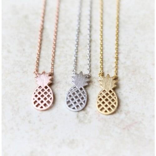 Daisies One Piece Pineapple Necklace Fruit necklace Food Jewelry Christmas Gift Fashion for Girl women