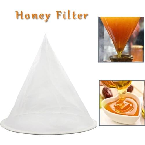 Bee Honey Flow Filter Mesh Nylon Cone-shape Beekeeping Strainer Fiber Bee Net Purifier Beekeeper Beehive Tools Bees Equipment