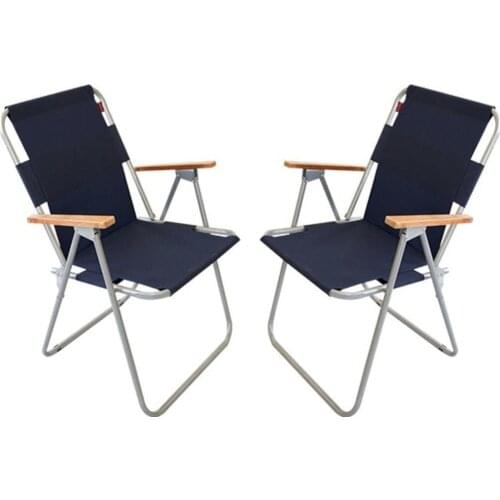 Folding Camping Chair Navy Blue
