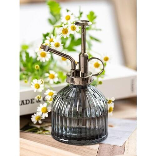 300 ML Plant Spray Retro Glass Bottle Fine Mist Tiny Clear Watering Can Vintage Style for Indoor Outdoor House Flower Garden