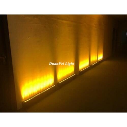 24lot Indoor LED Bar RGBWA UV Wash Wall Building Light Dmx512 DJ Wedding LED Washer Bar 18x18
