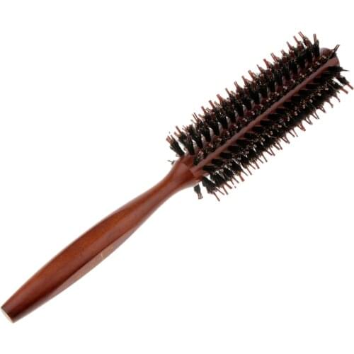 Twill/Straight Teeth Curly Hair Brush Comb Round Anti-static Wooden Bristles