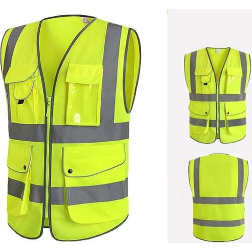 Mounchain Outdoor Multi-pocket Vest Reflective Safety Vest Reflect Suit Traffic Safety Riding hiking camping Vests Suit 46-52 cm