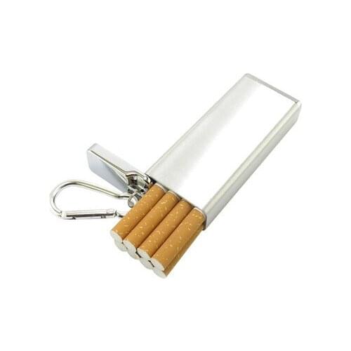 Moisture proof Metal hook cigarette case Portable Smoking Accessories Mens Gadget Storage Container fashion Gifts
