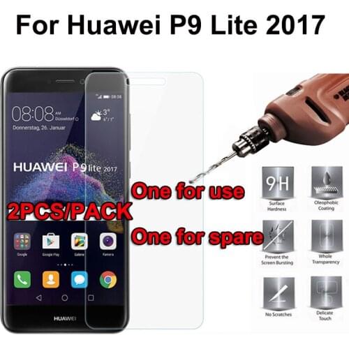 2PCS Glass Huawei P9 Lite 2017 Tempered Glass for Huawei P9 Lite 2017 Screen Protector for Huawei P9 Lite 2017 Glass HD Film