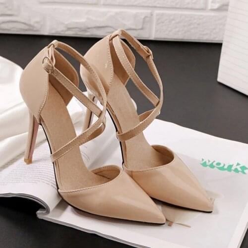 2021 New Fashion Concise Elegant Thin Heels Single Shoes Sexy Wild High Heels Large Small Size Womens Shoes Party Dress Pumps