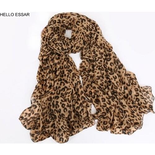Women Chiffon Scarf 150*45cm thin style Scarfs Print Cat Star Leopard Shawls And Scarves Best Party gift 22009