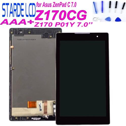 For Asus Zenpad C 7.0 Z170CG P01Y Z170 LCD Display Touch Screen Digitizer Assembly with Frame Free Tools Include