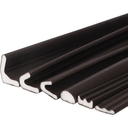 Pu foam sound proof door strip self adhesive V/I/E type sealing strip weather stripping door seal strip for window and door