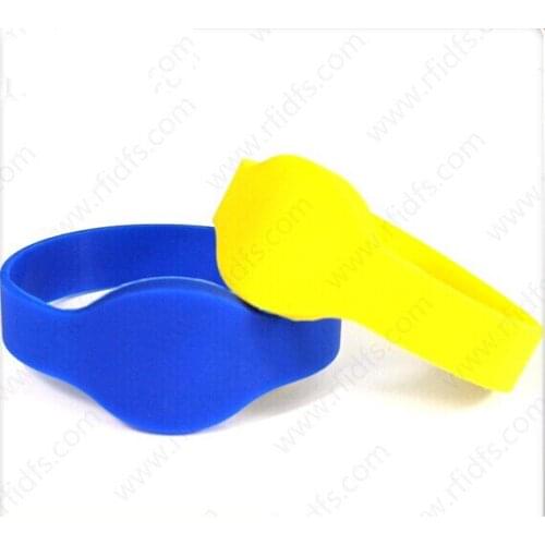 100pcs 125KHZ TK4100 chip circular RFID Waterproof - Wristband Silicone Bracelet no printing
