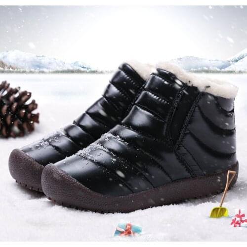 2020 Winter Boots Girls Boys Waterproof Snow Boots Kids Toddler Plush Children For Girl Boys Boots Ankle Winter Baby Shoes