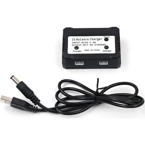 2S 7.4V Balance Charger Box Charging Adapter 2 in 1 for SYMA Hubsan RC Drone Replacement R7RB