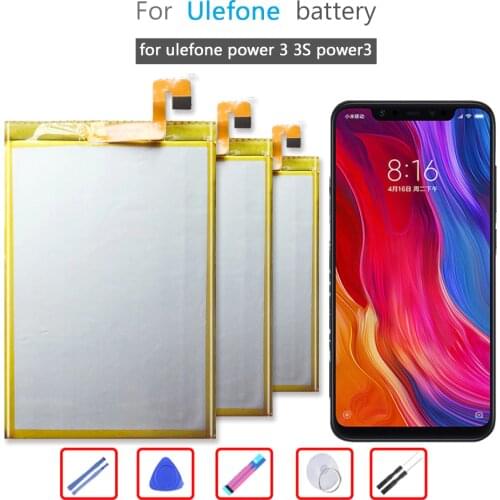 Battery 6080mAh For Ulefone Power 3 3S Power3 Power3S Mobile Phone Li-ion Bateria