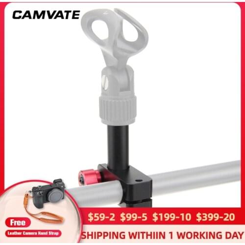 CAMVATE Aluminum alloy Standard 15mm Micro Rod With 5/8"-27 Male to1/4"-20 Female Screw Thread Adapter For Microphone Supporting