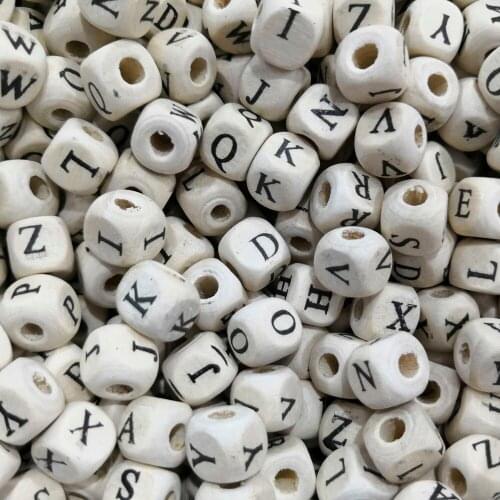 150pcs Wooden Cube DIY Beads For Jewelry Making