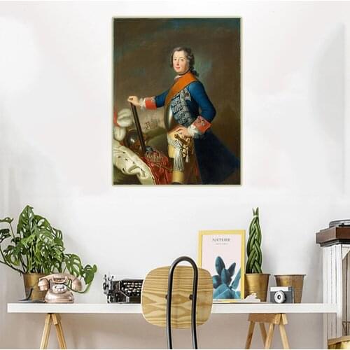 David Friedrich"Friedrich II Of Prussia As A Young Military Leader"Canvas Oil Painting Western Art Decor Poster Decoration