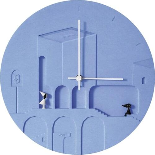 Creative cement wall clock Nordic fashion personality home creative wall watch living room bedroom silent wall clock 28X28 CM