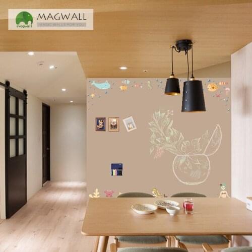 Magnetic magnetic double-layer warm color writing board 0.9*1.5m school office dry erase soft chalkboard