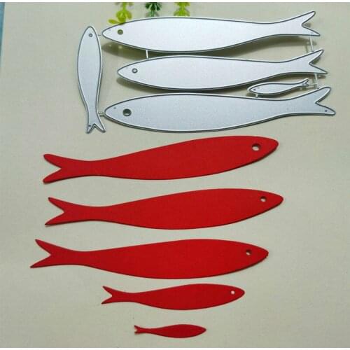 5 crucian carp Metal Cutting Dies for DIY Scrapbooking Album Paper Cards Decorative Crafts Embossing Die Cuts