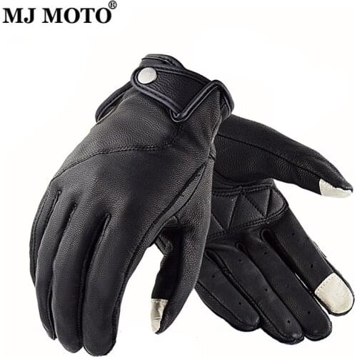 Summer New Motorcycle Gloves Leather Vintage Retro Motorbike Gloves Men Brown Knight Moto Motocross Riding Glove Women M-XXL