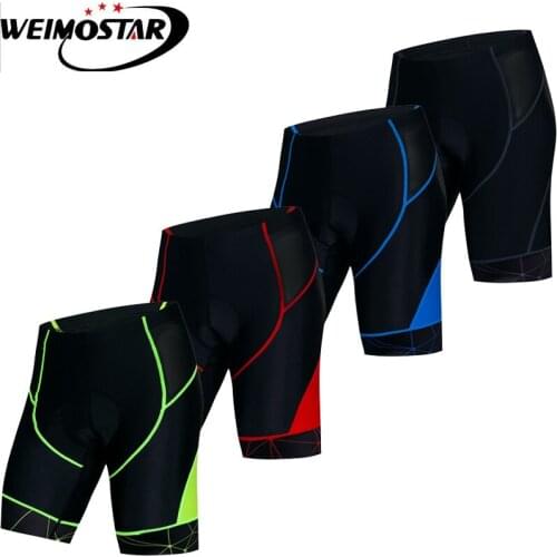 Weimostar Team Lycra Cycling Shorts Men GEL Paded Shockproof Downhill MTB Bike Shorts Outdoor Sport Tight Riding Bicycle Shorts