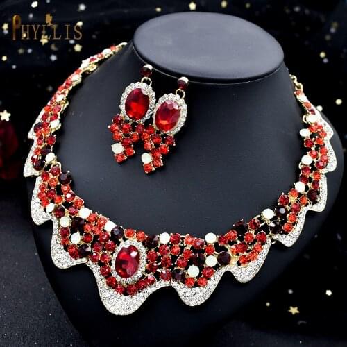 C41 Charming Costume Accessories Earrings And Necklace Jewelry Sets Wedding Bridal Formal Party Prom Jewelry Sets