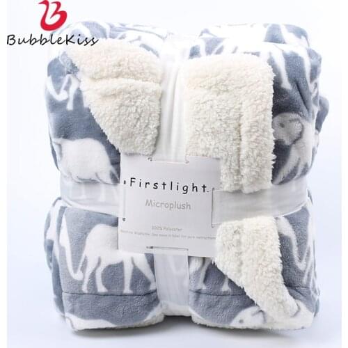 Bubble Kiss Cartoon Printing Blanket Thicken Lamb Wool Bedroom Sofa Office Nap Blanket Portable Winter Warm Comfortable Blanket