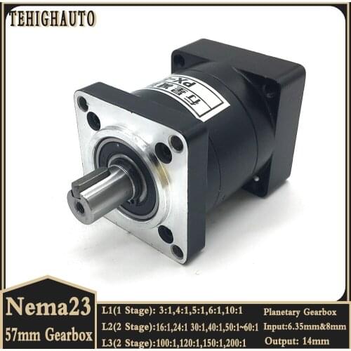 Planetary Reducer Stepper Motor Nema 23 Planetary Gearbox Gear Ratio 3:1 Input 8mm CNC Tools Speed Reducer for Brushless Motor
