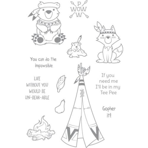 Gopher Bear Transparent Clear Silicone Stamp Seal DIY Scrapbooking photo Album Decorative Clear Stamp Sheets