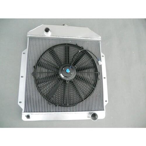 Aluminum Radiator + fan For Ford Cars V8 New 3 Rows 1949-1953 1949 1950 1951 1952 1953
