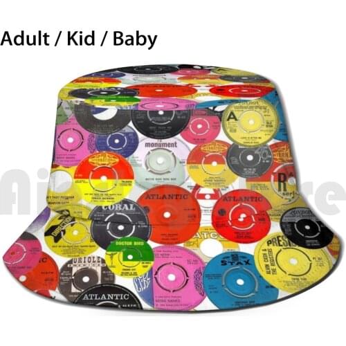 Northern Soul 45S Sun Hat 1372 Bucket Hat Soul Dance Records 45S Singles Music